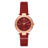 ELLE ELL23015 Laddies Red Rosegold Dial Red Leather Strap